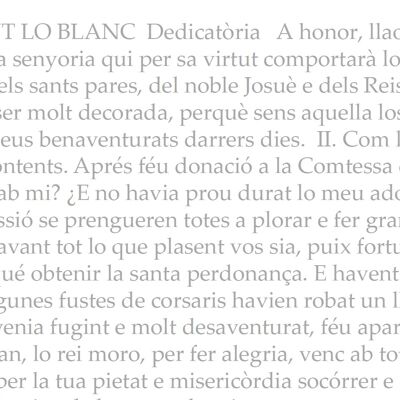 Tirant lo Blanc. Entire book ON ONE sheet