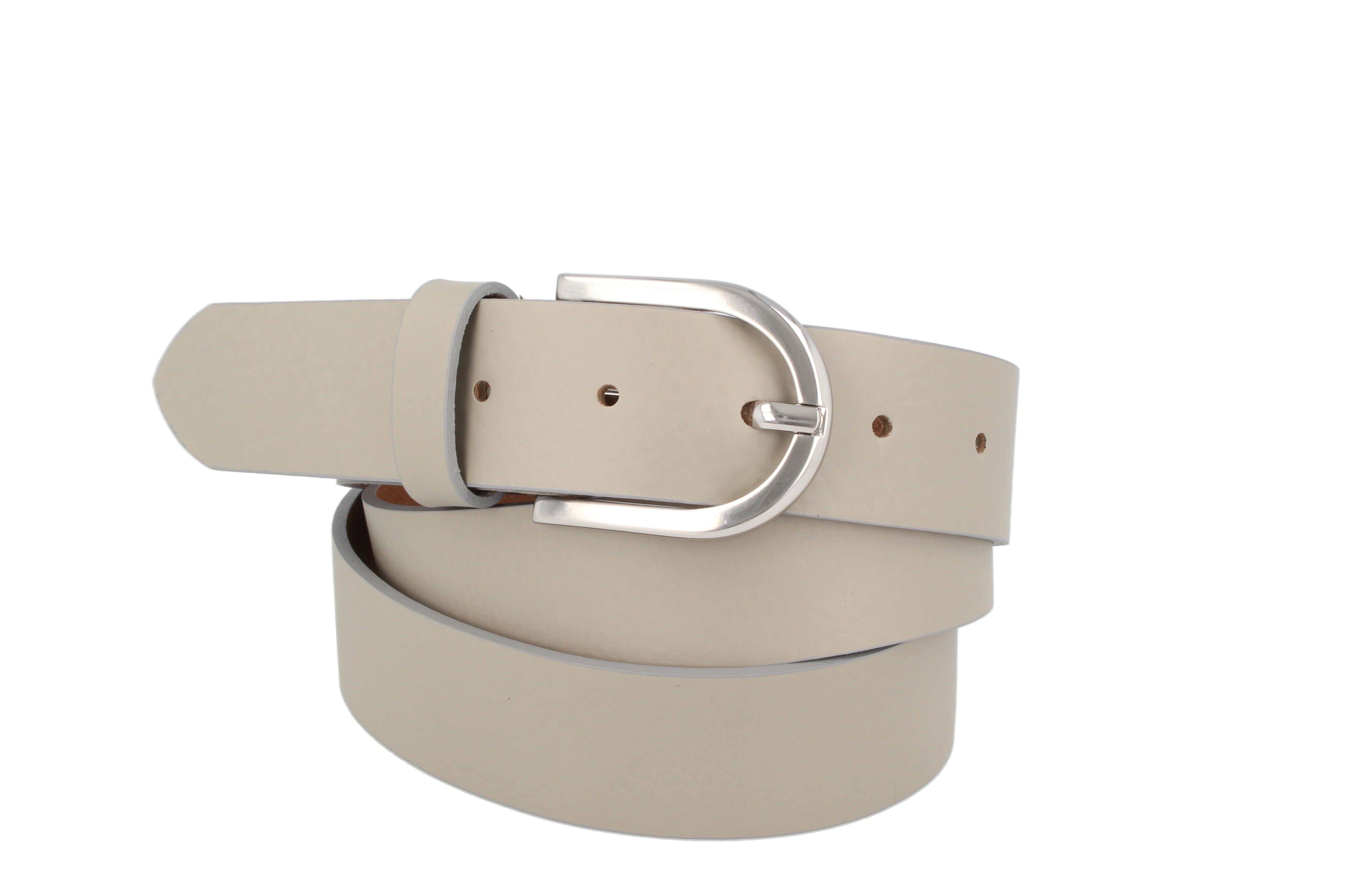 Cintura da donna in pelle Invecchiato grigio chiaro basic