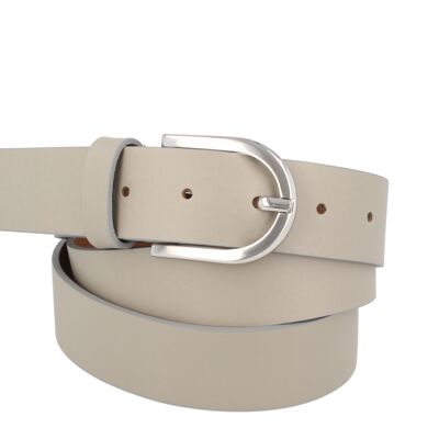 Ceinture femme cuir Invecchiato gris clair basique