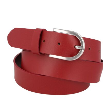 Belt Women's Leather Invecchiato Dark Red Basic