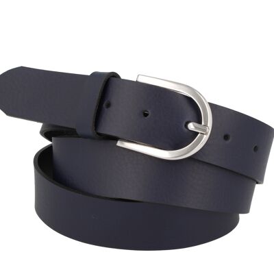 Belt Women's Leather Invecchiato Blue Basic