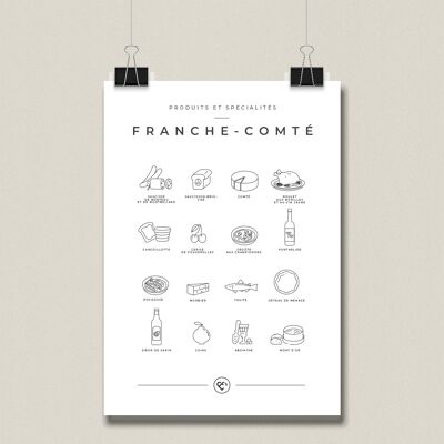 Produits & Spécialités Franche-Comté - 20cm x 30cm