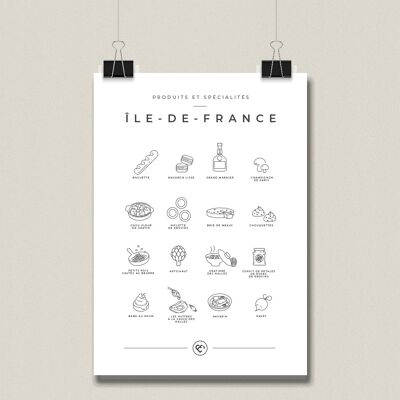 Produits & Spécialités Ile-de-France - carte postale - 10cm x 15cm