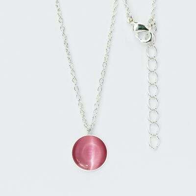 Collar, baño de plata, rosa (K266.5.S)