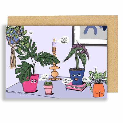 Greeting card - What plants talk about