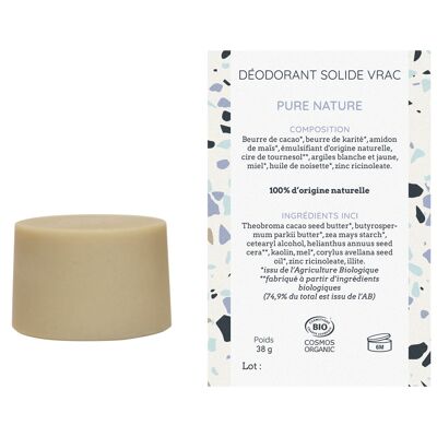 Solid deodorant - Pure Nature bulk format
