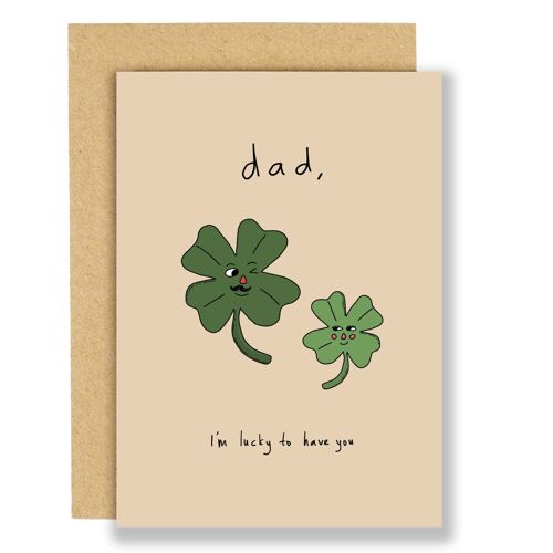 Father's Day card-Lucky Clover