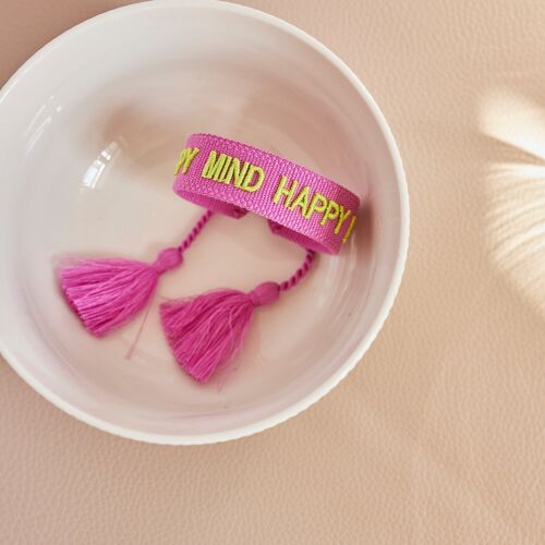 Happy mind happy life Statement Armband