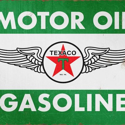 Letrero de metal estadounidense TEXACO Oil and Gas