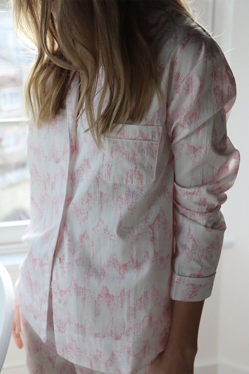 Cotton Pyjama Set - Stonecut in Pink-XS / S