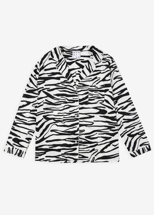 Cotton Pyjama Set - Tiger in Monochrome