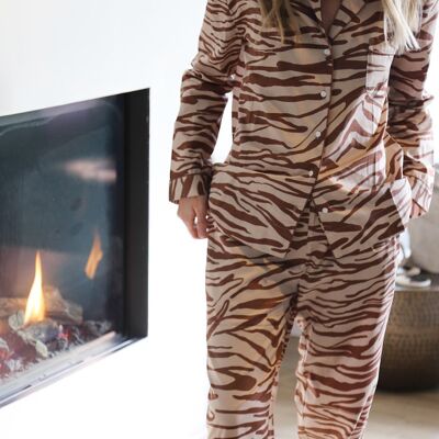 Baumwoll-Pyjama-Set - Tiger in Natur