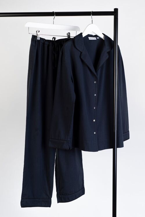 Organic Cotton Pyjama Set 'Hang Out' Navy