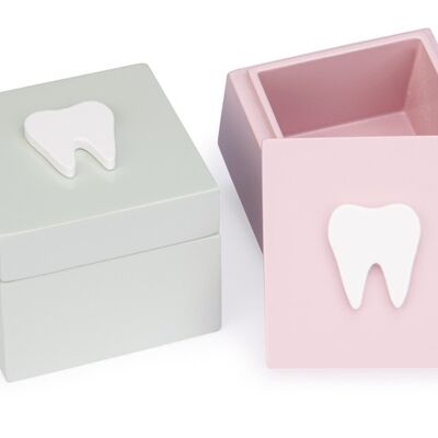 Toothbox display mint and pink