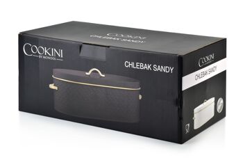 SANDY WHITE Boîte à pain 34x18xH13cm COOKINI