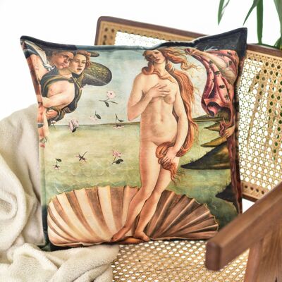 FUNDA DE ALMOHADA SANDRO BOTTICELLI "EL NACIMIENTO DE VENUS"