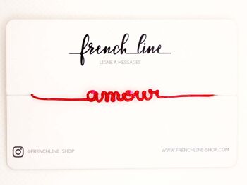 Collection "Amour" - Femme - Pack de 25(5 messages différents par 5)Bracelet Ligne à message (Saint-Valentin) 4