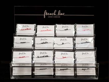 Collection "Mariage" - Homme / Femme - Pack de 50
(10 messages différents par 5)
Bracelet Ligne à message 8