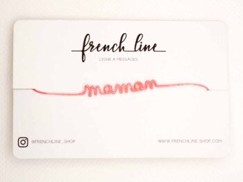 Femme - Maman - Rose - Bracelet Ligne à message 2