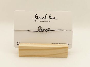 Femme - Love - Noir - Bracelet Ligne à message 8