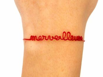 Femme - Merveilleuse - Rouge - Bracelet Ligne à message 3