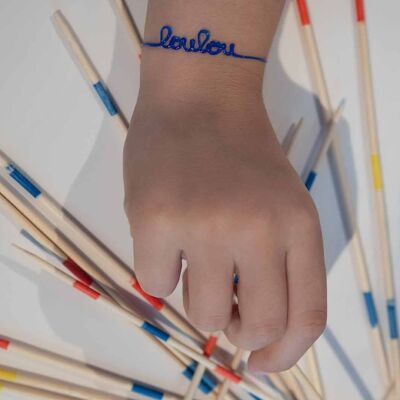 Pre-teen - Loulou - Blue - Line message bracelet