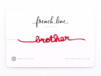 Pré-ado - Brother - Rouge - Bracelet Ligne à message 3