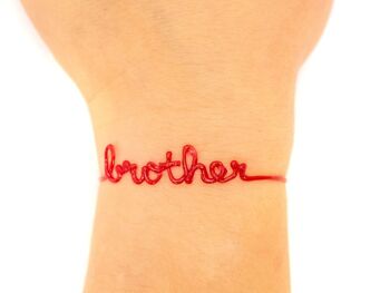 Pré-ado - Brother - Rouge - Bracelet Ligne à message 4