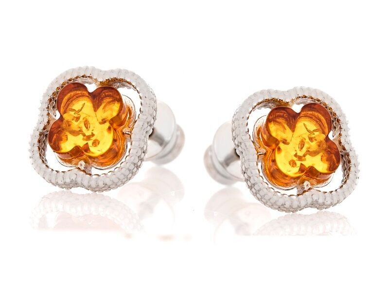 ORECCHINI IN ARGENTO AMBRA ref: AD-BO06