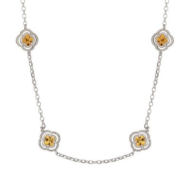 AMBER SILVER NECKLACE ref: AD-CL06