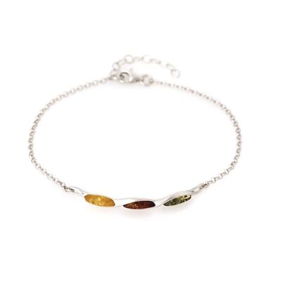PULSERA AMBAR PLATA ref: AJB3-578MR