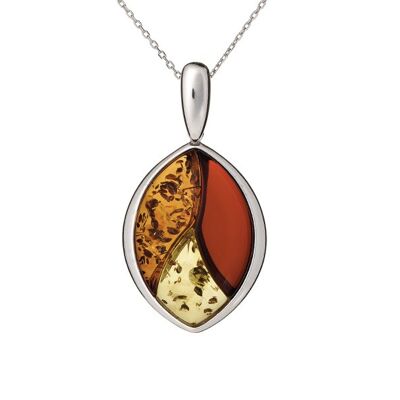 AMBER SILVER PENDANT ref: SA2079POR