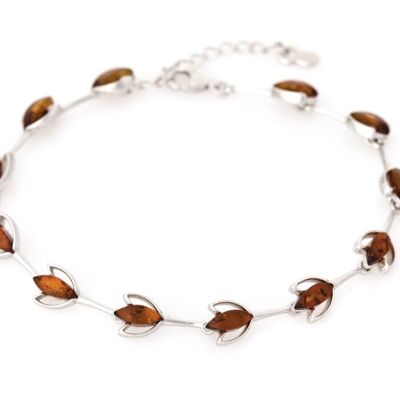 AMBER SILVER BRACELET ref: SA3853BOR