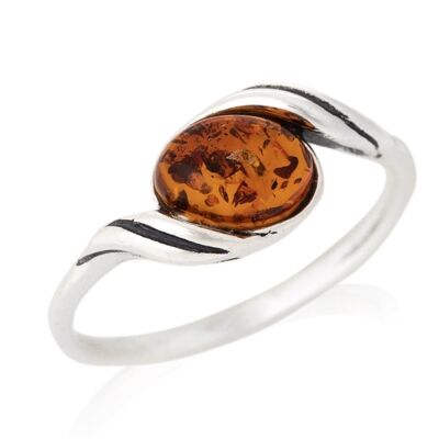 AMBER SILVER RING ref: GDP39
