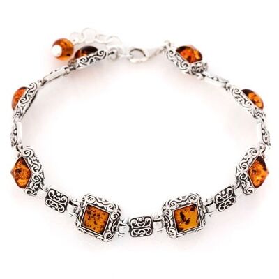 BRACELET ARGENT AMBRE ref: GI-BR032