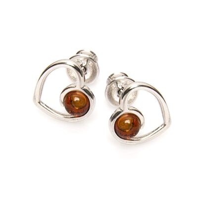 AMBER SILVER EARRING ref: SA2172-2EOR