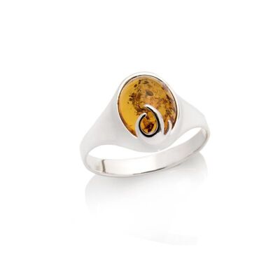 BAGUE ARGENT AMBRE ref: SAD0103ROR