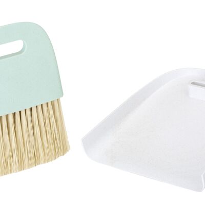 table dustpan and brush light gray