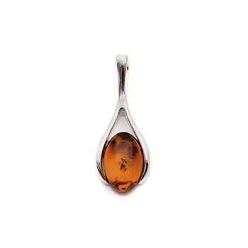 PENDENTIF ARGENT AMBRE ref: SAD0082POR