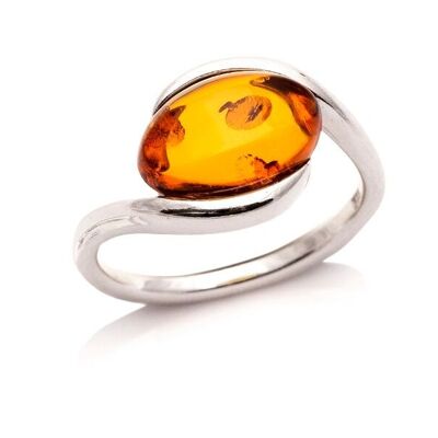 BAGUE ARGENT AMBRE ref: SAD0082ROR