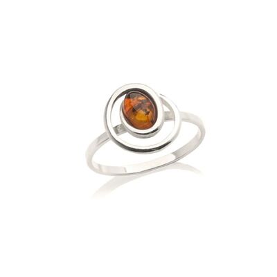 AMBER SILVER RING ref: AMP002-1R