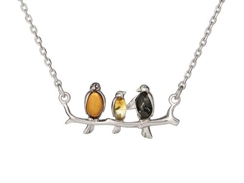 COLLIER ARGENT AMBRE ref: GI-CL013M