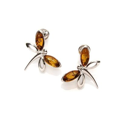 AMBER SILVER EARRING ref: SA2878EOR