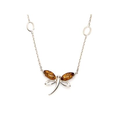 AMBER SILVER NECKLACE ref: SA2878NOR