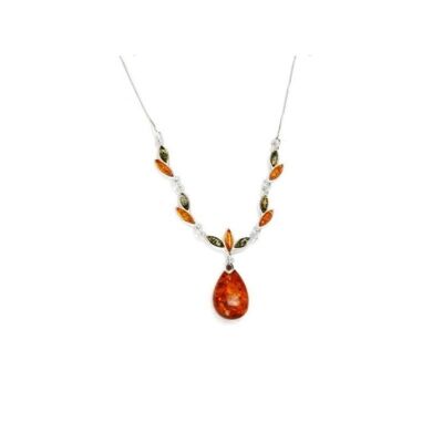AMBER SILVER NECKLACE ref: GI-CL024M