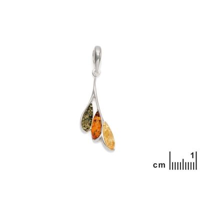 PENDENTIF ARGENT AMBRE ref: AJW6-983MR