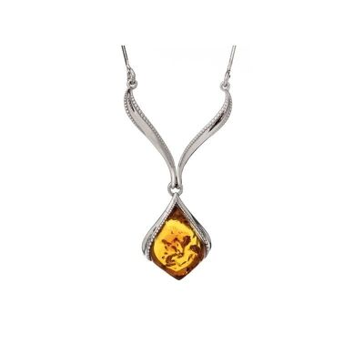 AMBER SILVER NECKLACE ref: GI-CL023