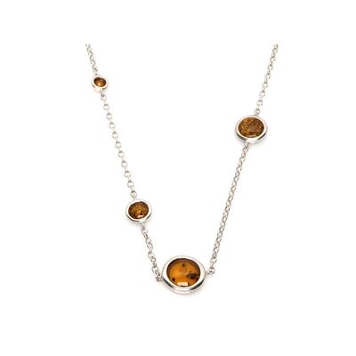 COLLIER ARGENT AMBRE ref: SAD0095NOR