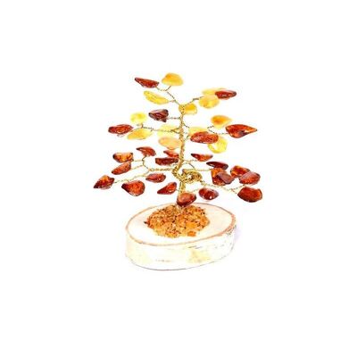 Árbol de la felicidad de 10 cm en ámbar y madera de abedul - ADV2