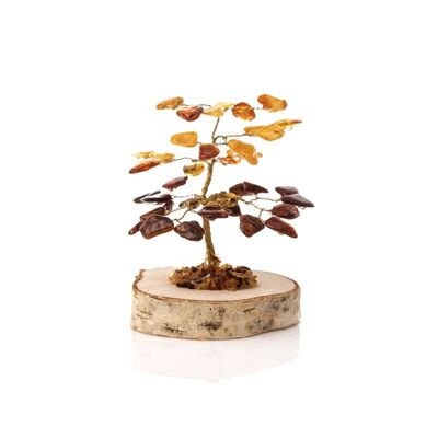 TREE OF GOOD LUCK IN AMBER 12cm 135 stones ref: ADV3